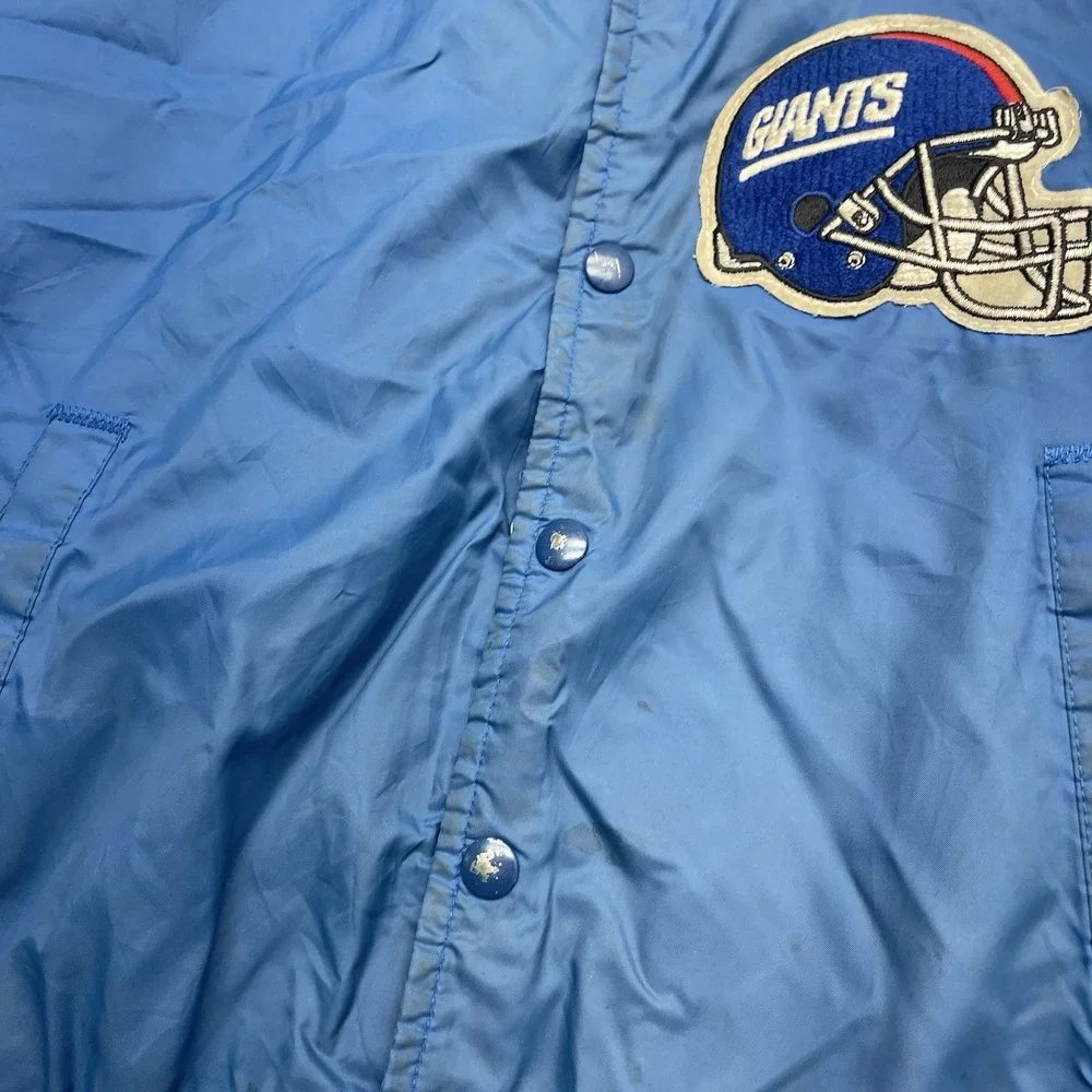 Vintage New York Giants Chalk Line Jacket Mens Small Snap Close Varsity 90s
